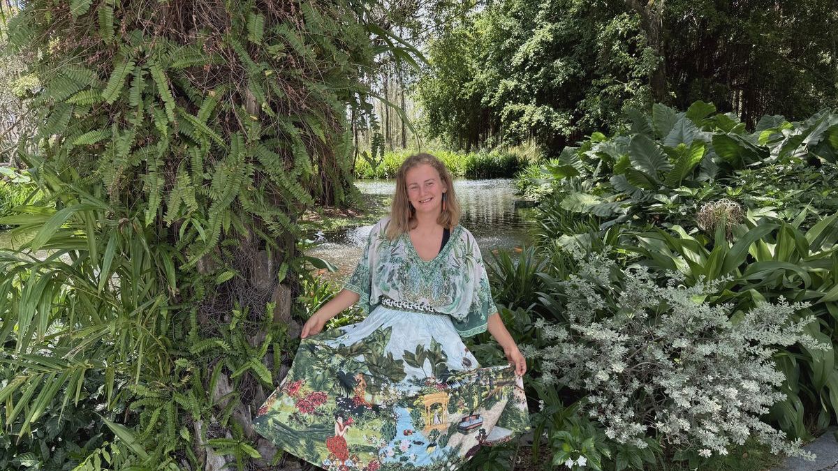 Dressed in a garden